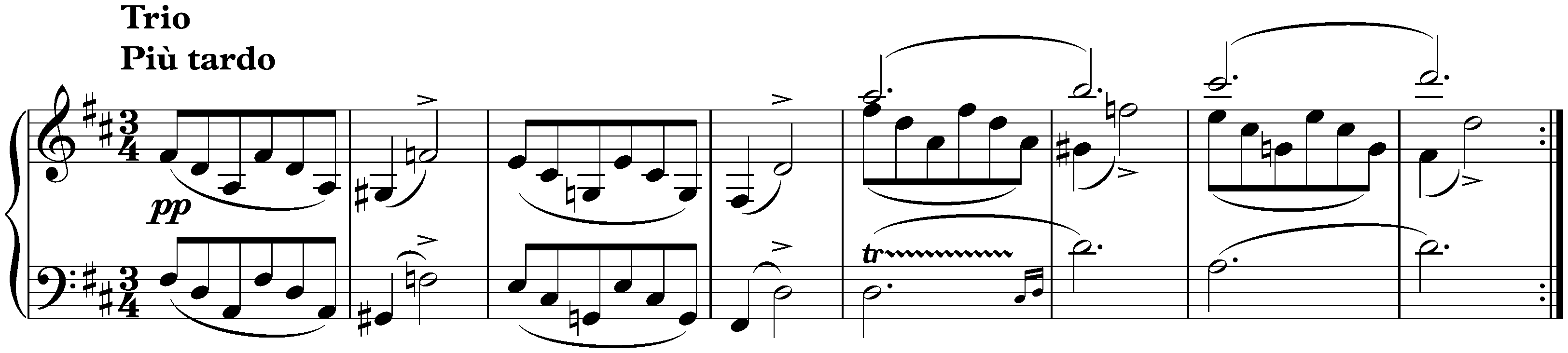 Fünf Klavierstücke, D 459; 4. Scherzo con Trio: Allegro