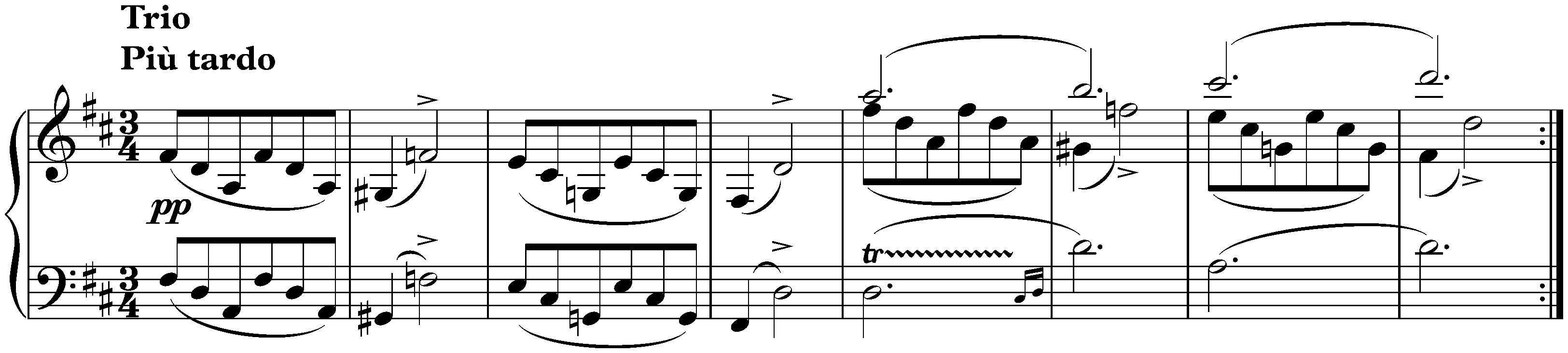 Fünf Klavierstücke, D 459; 4. Scherzo con trio: Allegro