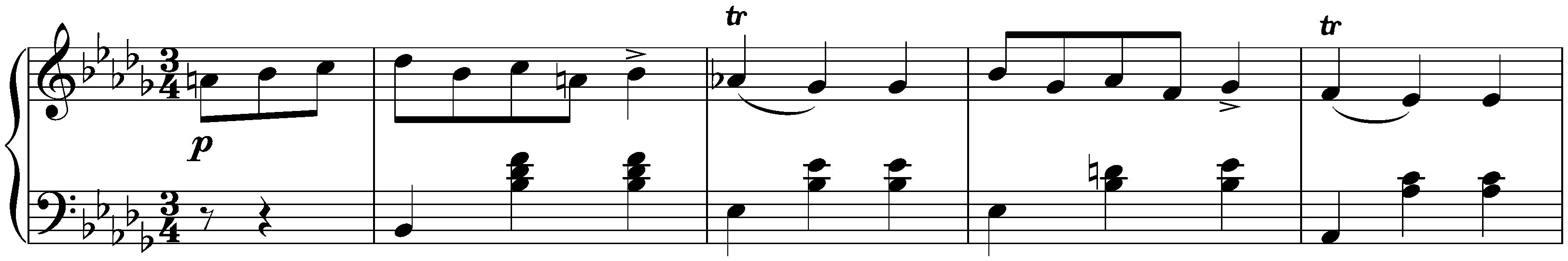 Seventeen Ländler, D 366; 13. B-flat minor