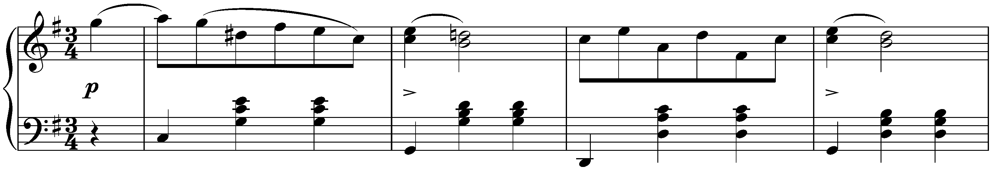Sixteen Ländler and two Ecossaises, D 734; 4. Sixteen Ländler, no. 4 in G major