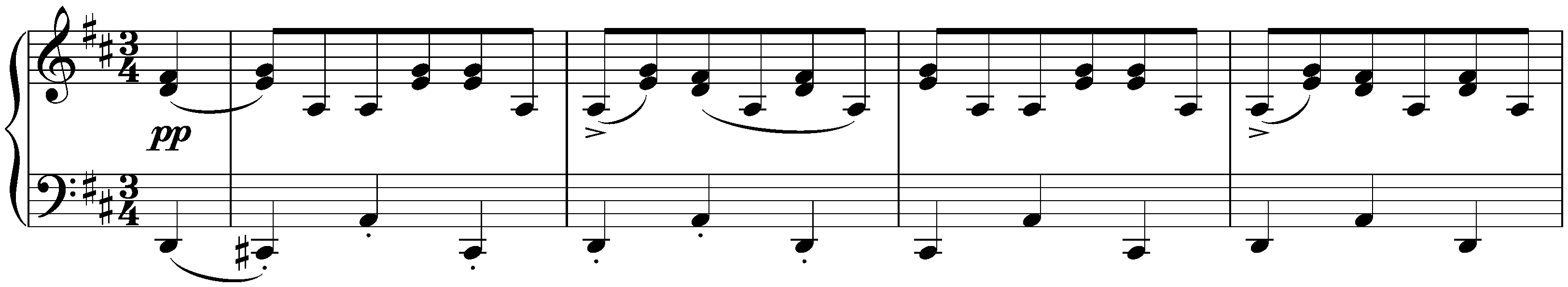 Sixteen Ländler and two Ecossaises, D 734; 5. Sixteen Ländler, no. 5 in D major