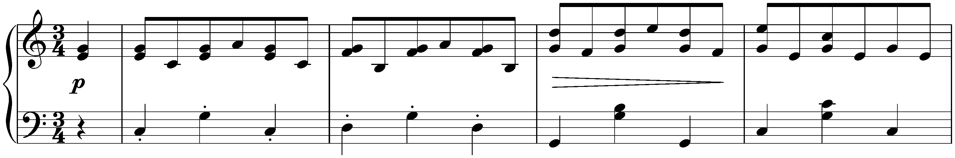 Sixteen Ländler and two Ecossaises, D 734; 8. Sixteen Ländler, no. 8 in C major