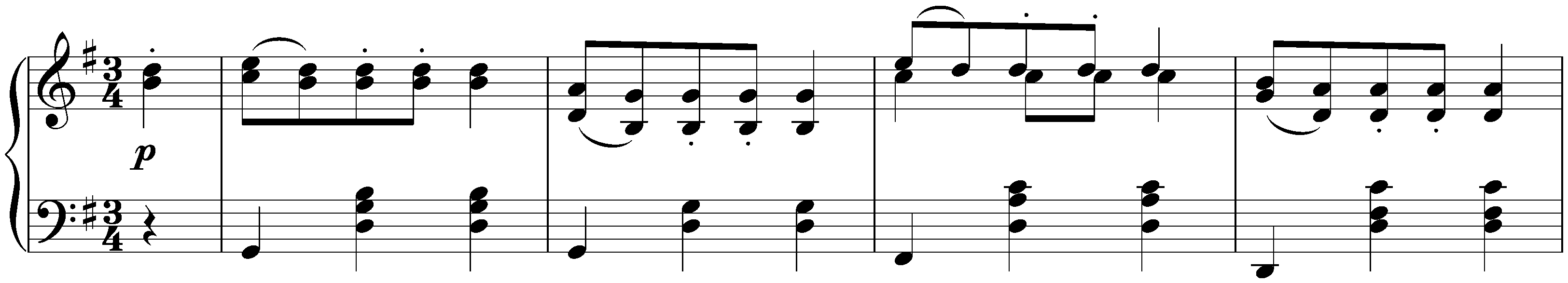 Sixteen Ländler and two Ecossaises, D 734; 13. Sixteen Ländler, no. 13 in G major