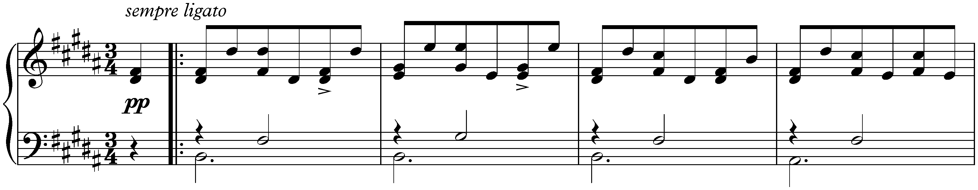 Sixteen Ländler and two Ecossaises, D 734; 14. Sixteen Ländler, no. 14 in B major