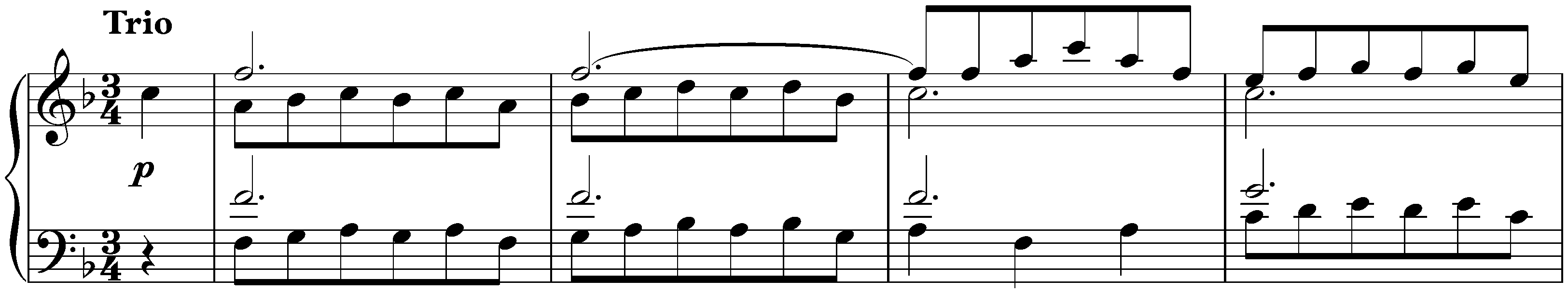 Six Minuets, D 2D; 5. D minor