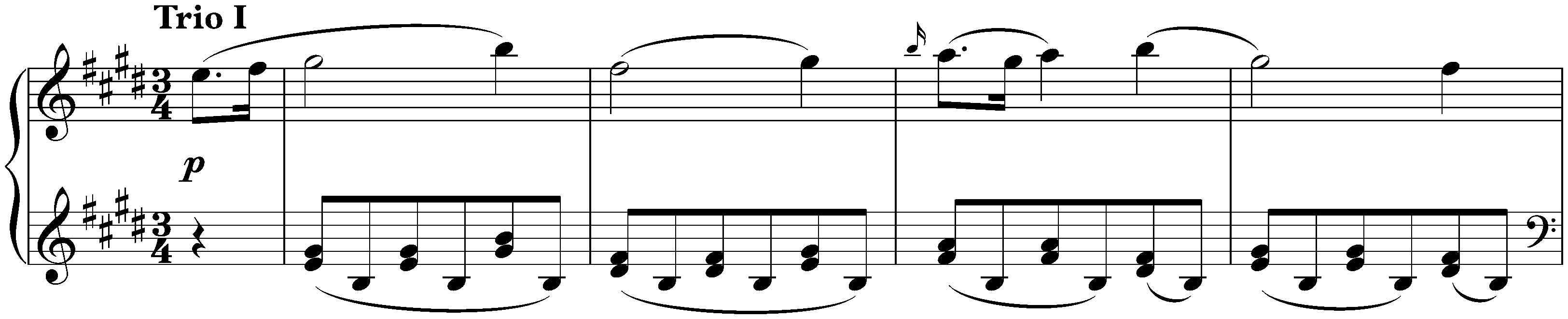 Three Minuets, D 380; 1. E major
