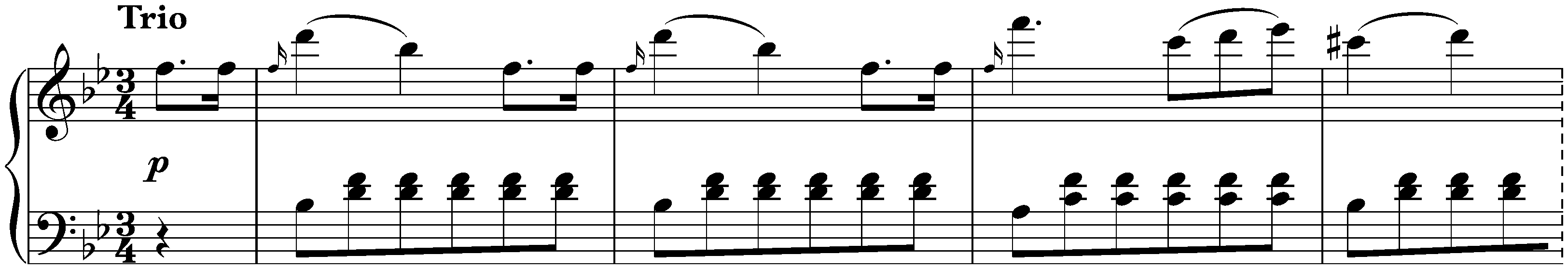 Thirty Minuets, D 41; 22. B-flat major