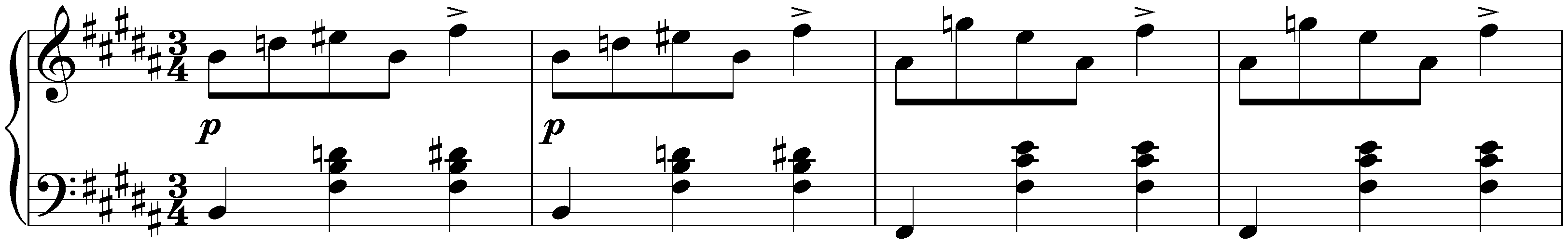 Thirty-six Originaltänze, D 365; 22. B major