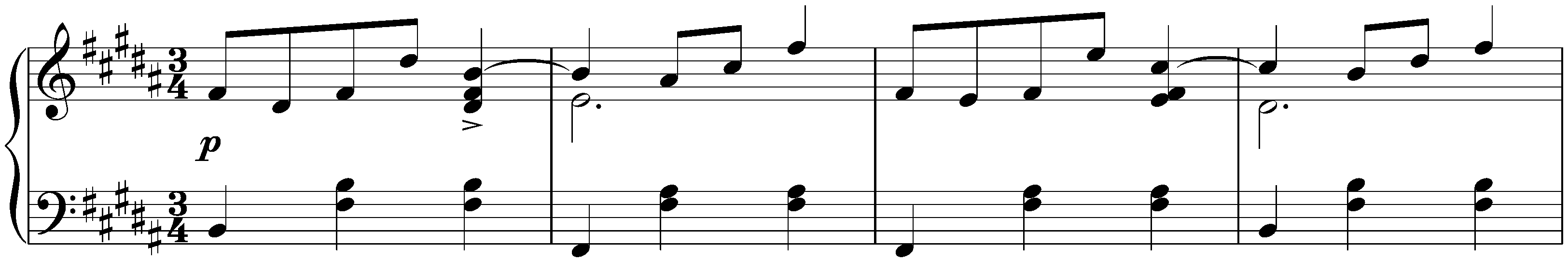 Thirty-six Originaltänze, D 365; 23. B major