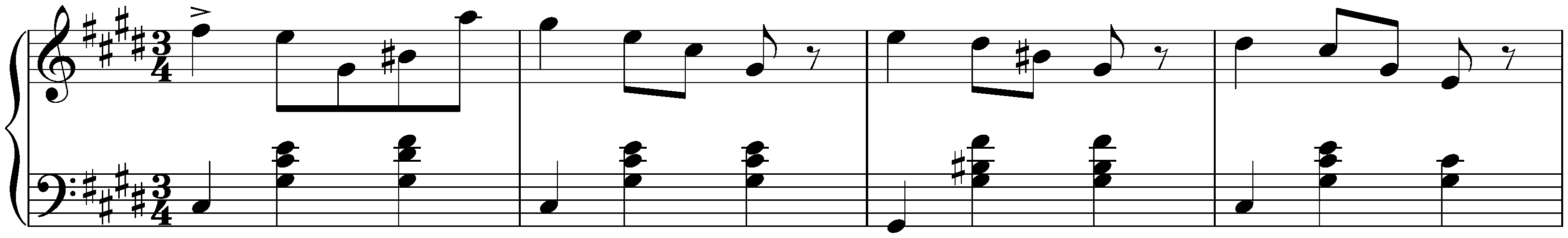 Thirty-six Originaltänze, D 365; 27. C-sharp minor