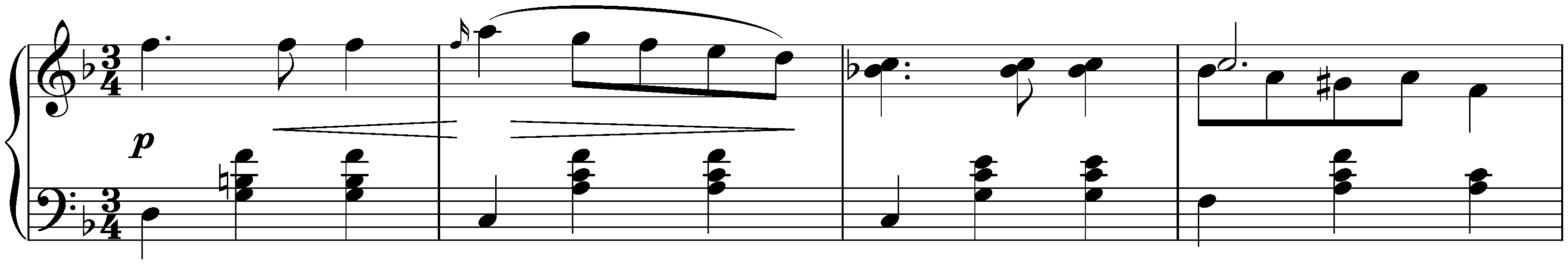 Thirty-six Originaltänze, D 365; 32. F major