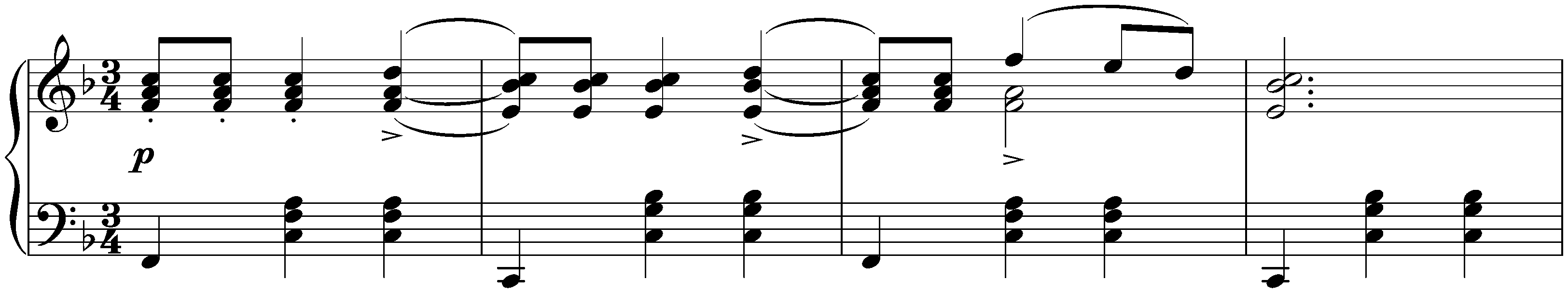 Thirty-six Originaltänze, D 365; 33. F major