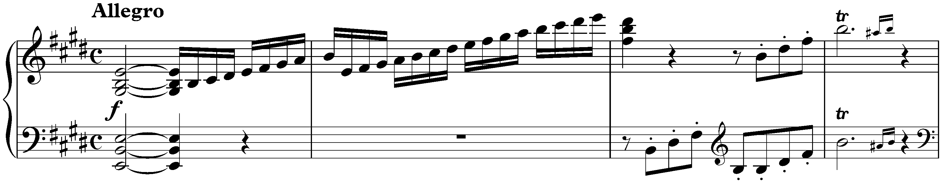Allegro in E major, D 154