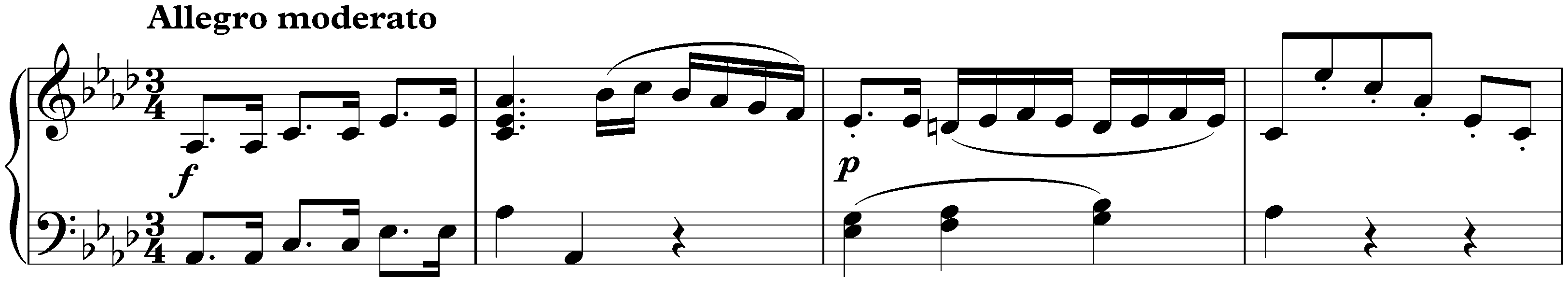 Sonata in A-flat major, D 557; 1. Allegro moderato