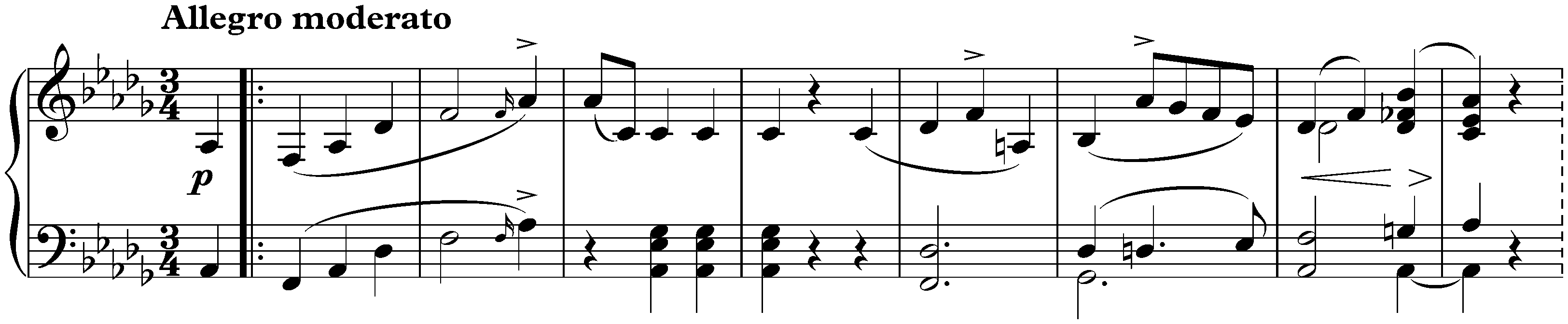 Sonata in D-flat major, D 567; 1. Allegro moderato