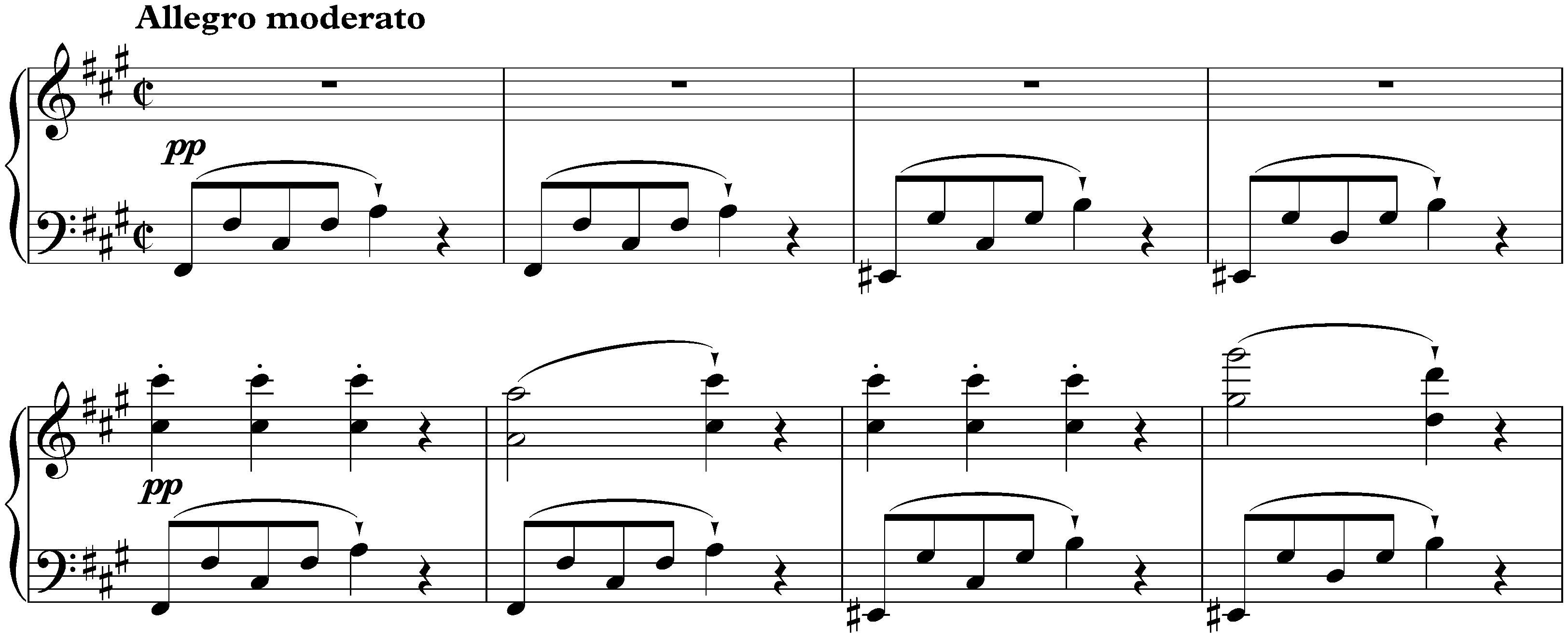 Sonata in F-sharp minor, D 571; 1. Allegro moderato