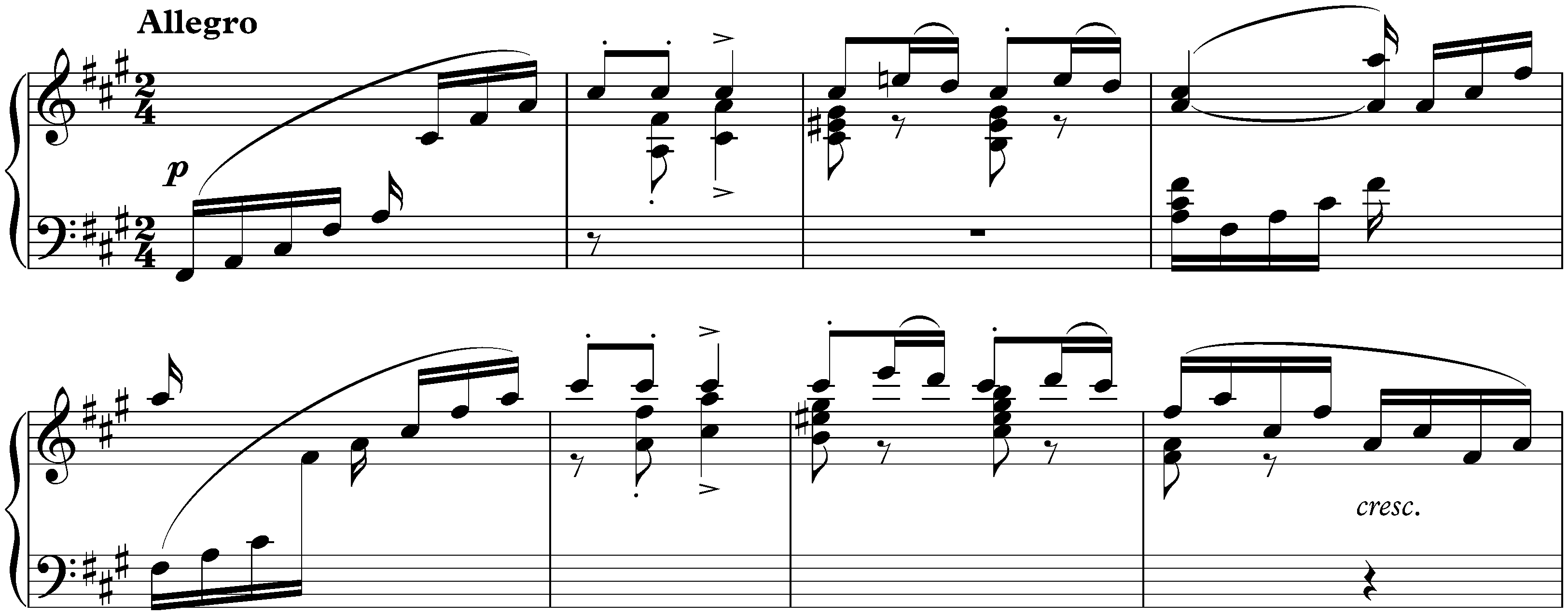 Allegro in F-sharp minor, D 570/2