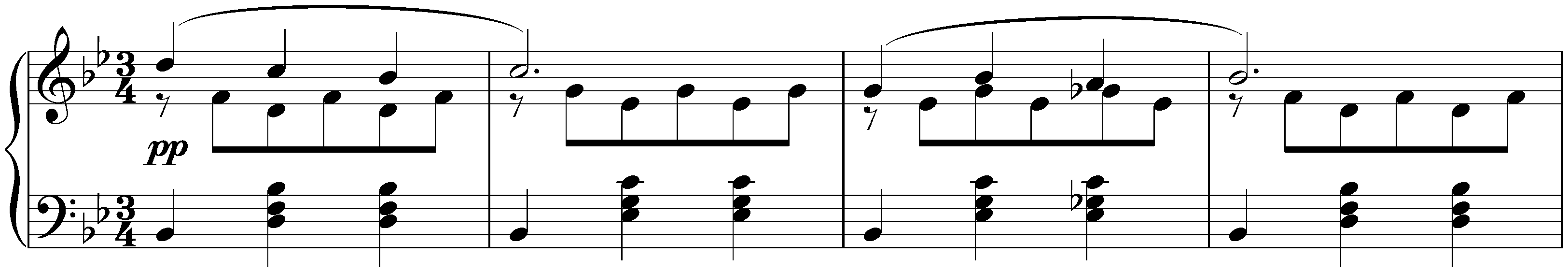 Twenty Waltzes, D 146; 18. B-flat major