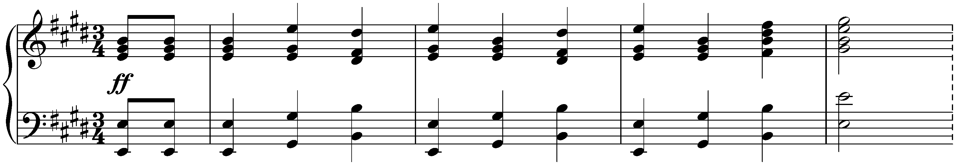 Twelve Waltzes, seventeen Ländler and nine Ecossaises, D 145; 1. Twelve Waltzes, no. 1 in E major