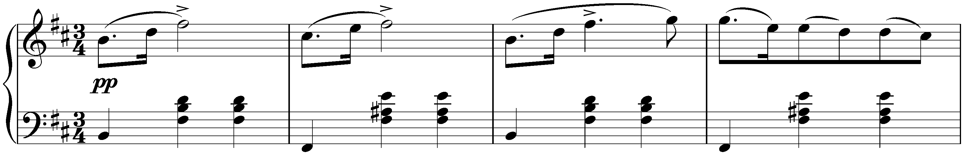Twelve Waltzes, seventeen Ländler and nine Ecossaises, D 145; 6. Twelve Waltzes, no. 6 in B minor