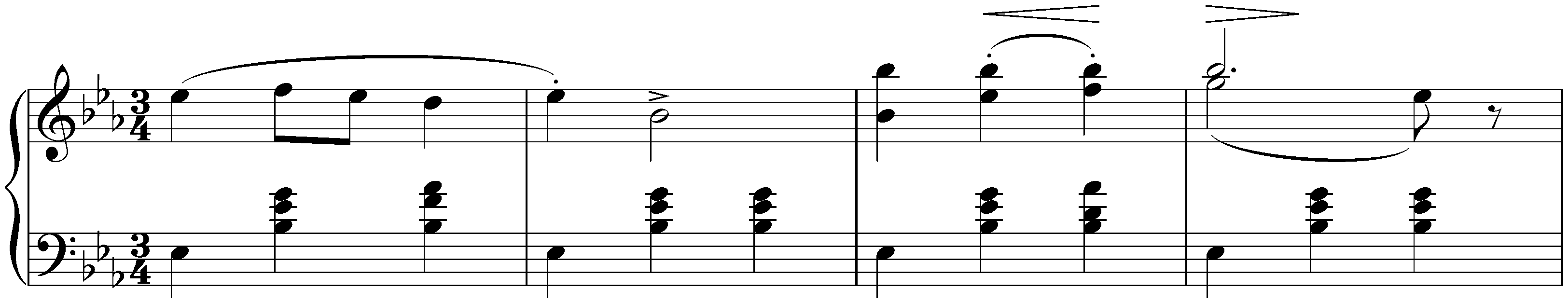 Twelve Waltzes, seventeen Ländler and nine Ecossaises, D 145; 7. Twelve Waltzes, no. 7 in E-flat major