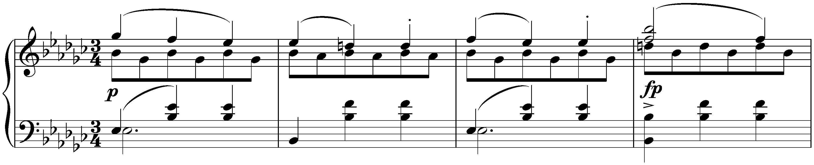 Twelve Waltzes, seventeen Ländler and nine Ecossaises, D 145; 8. Twelve Waltzes, no. 8 in E-flat minor