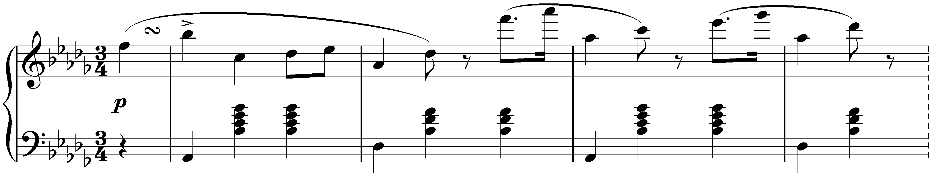 Twelve Waltzes, seventeen Ländler and nine Ecossaises, D 145; 16. Seventeen Ländler, no. 4 in D-flat major