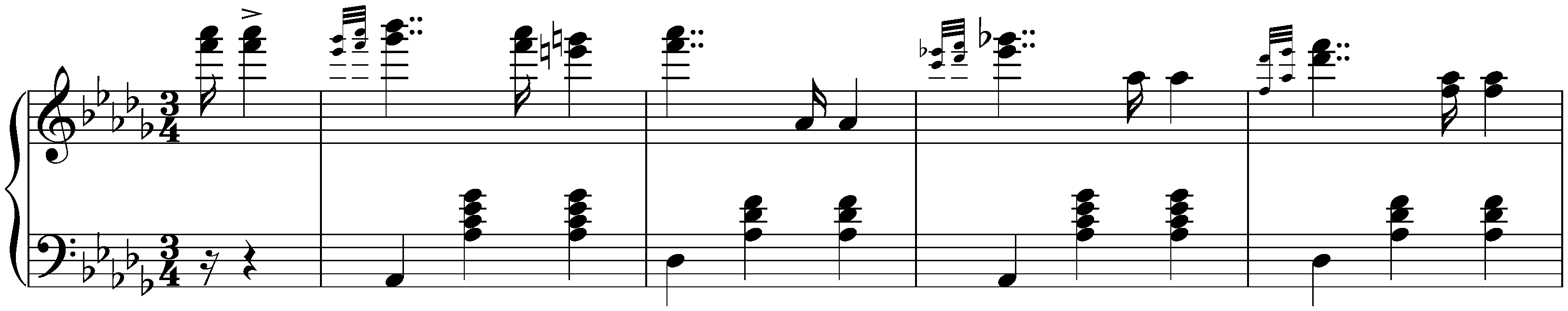Twelve Waltzes, seventeen Ländler and nine Ecossaises, D 145; 21. Seventeen Ländler, no. 9 in D-flat major