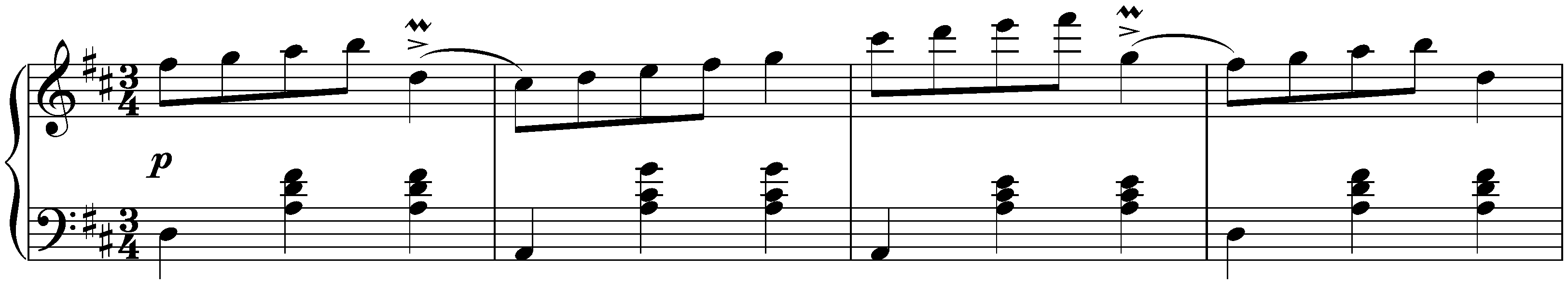 Twelve Waltzes, seventeen Ländler and nine Ecossaises, D 145; 26. Seventeen Ländler, no. 14 in D major