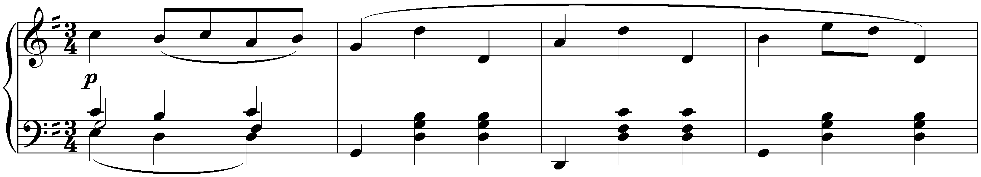 Twelve Waltzes, seventeen Ländler and nine Ecossaises, D 145; 27. Seventeen Ländler, no. 15 in G major