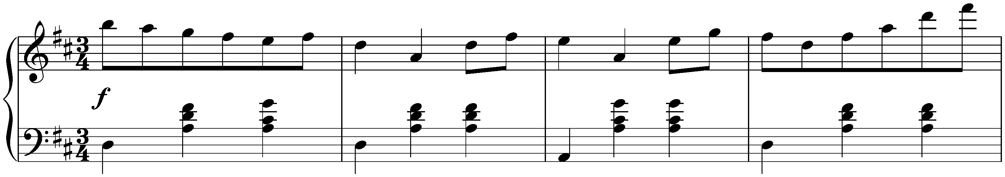 Twelve Waltzes, seventeen Ländler and nine Ecossaises, D 145; 29. Seventeen Ländler, no. 17 in D major