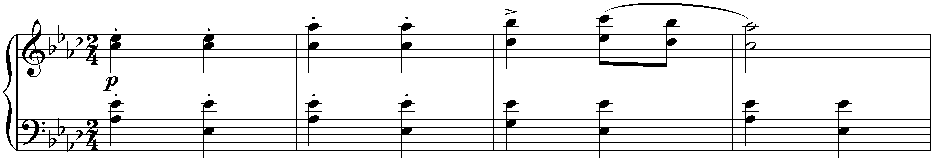 Twelve Waltzes, seventeen Ländler and nine Ecossaises, D 145; 30. Nine Ecossaises, no. 1 in A-flat major