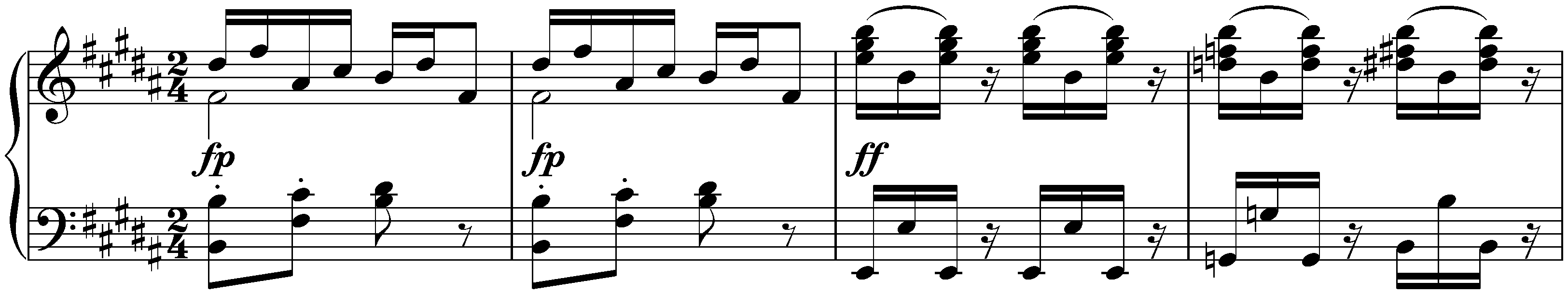 Twelve Waltzes, seventeen Ländler and nine Ecossaises, D 145; 36. Nine Ecossaises, no. 7 in B major