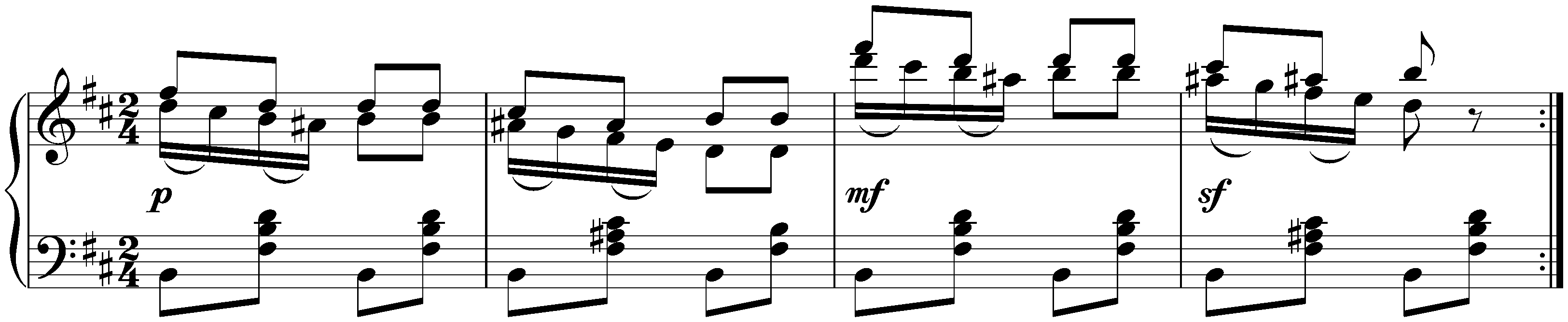 Twelve Waltzes, seventeen Ländler and nine Ecossaises, D 145; 37. Nine Ecossaises, no. 8 in B minor
