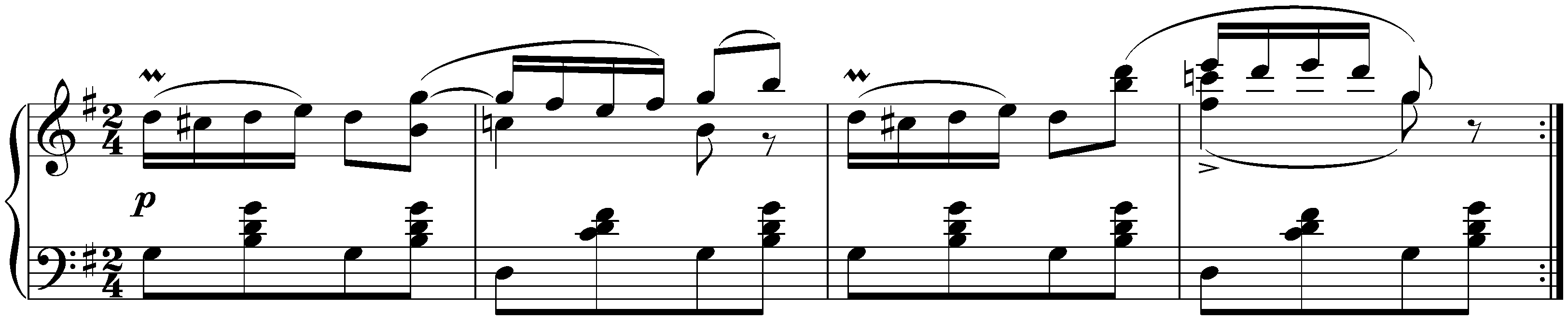 Twelve Waltzes, seventeen Ländler and nine Ecossaises, D 145; 38. Nine Ecossaises, no. 9 in G major
