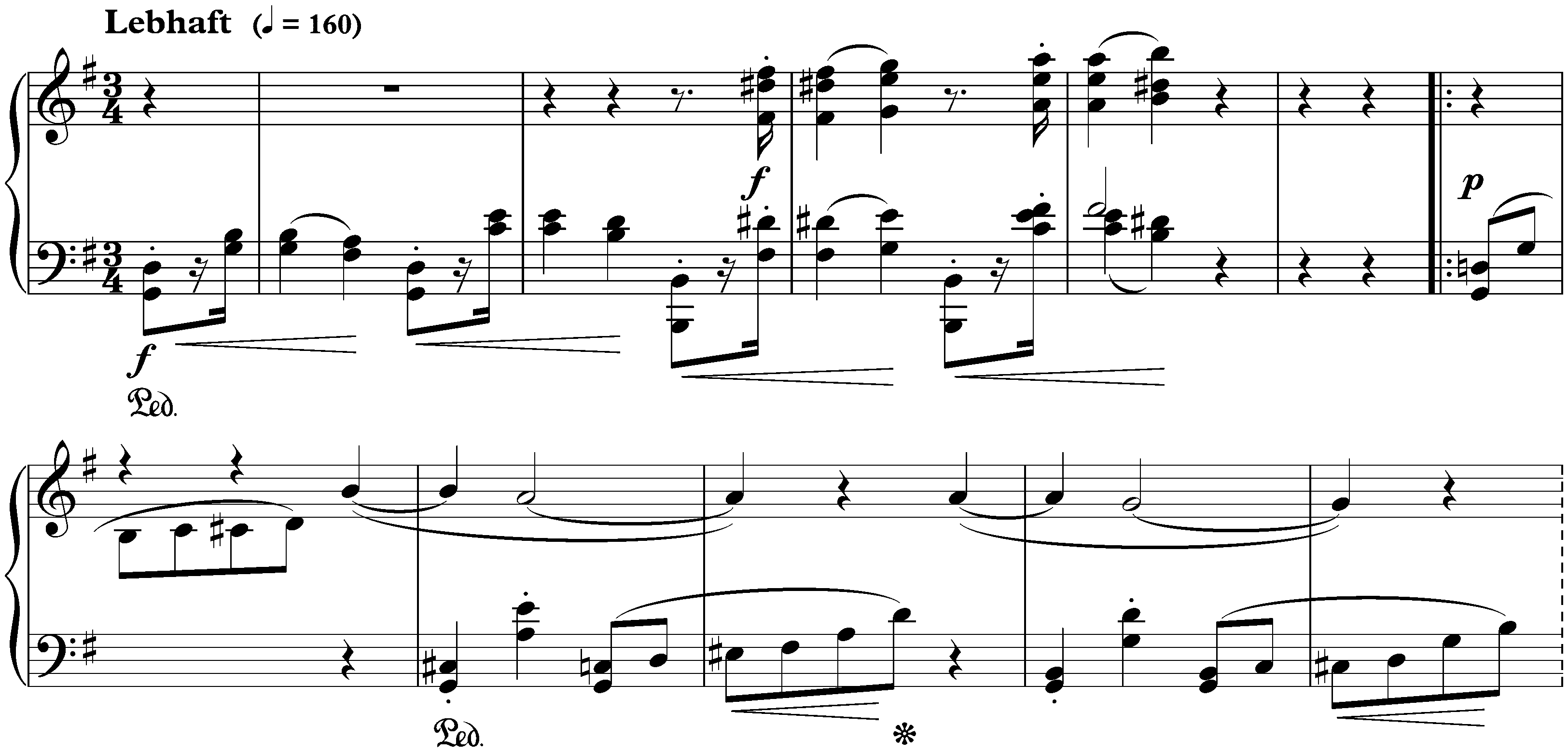 Davidsbündlertänze, op. 6; 1. Lebhaft