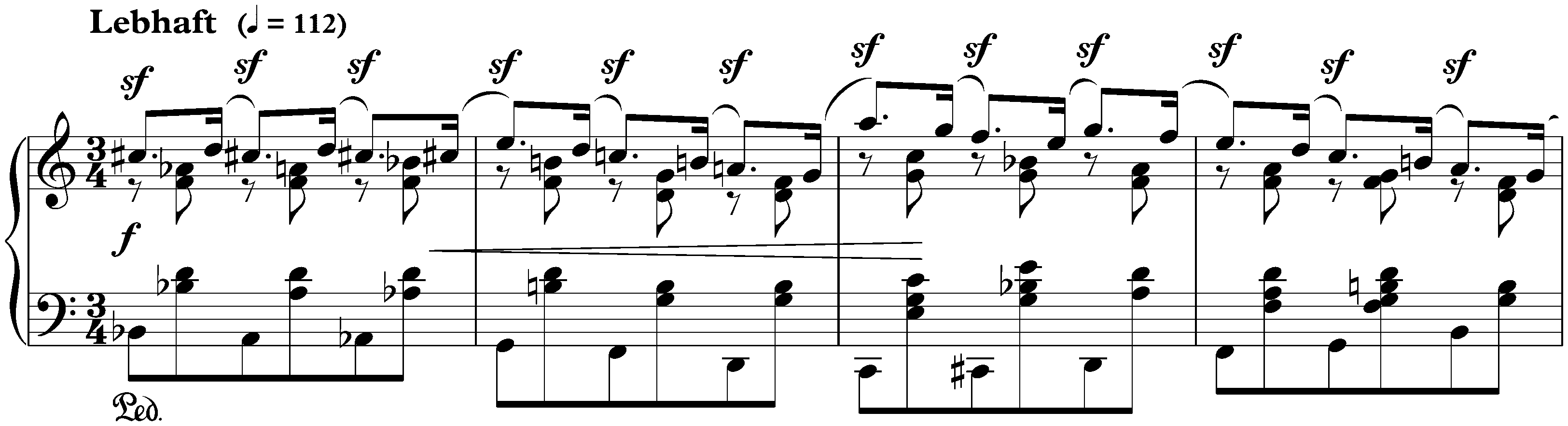 Davidsbündlertänze, op. 6; 9. Lebhaft