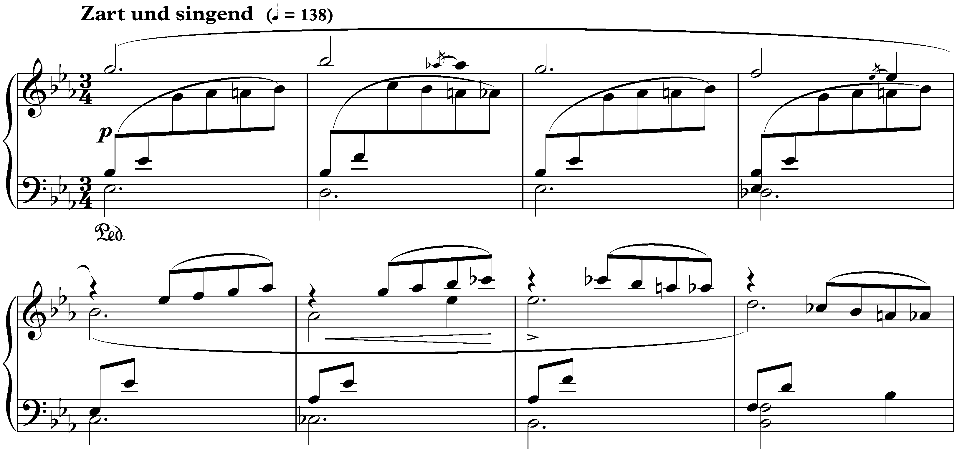 Davidsbündlertänze, op. 6; 14. Zart und singend