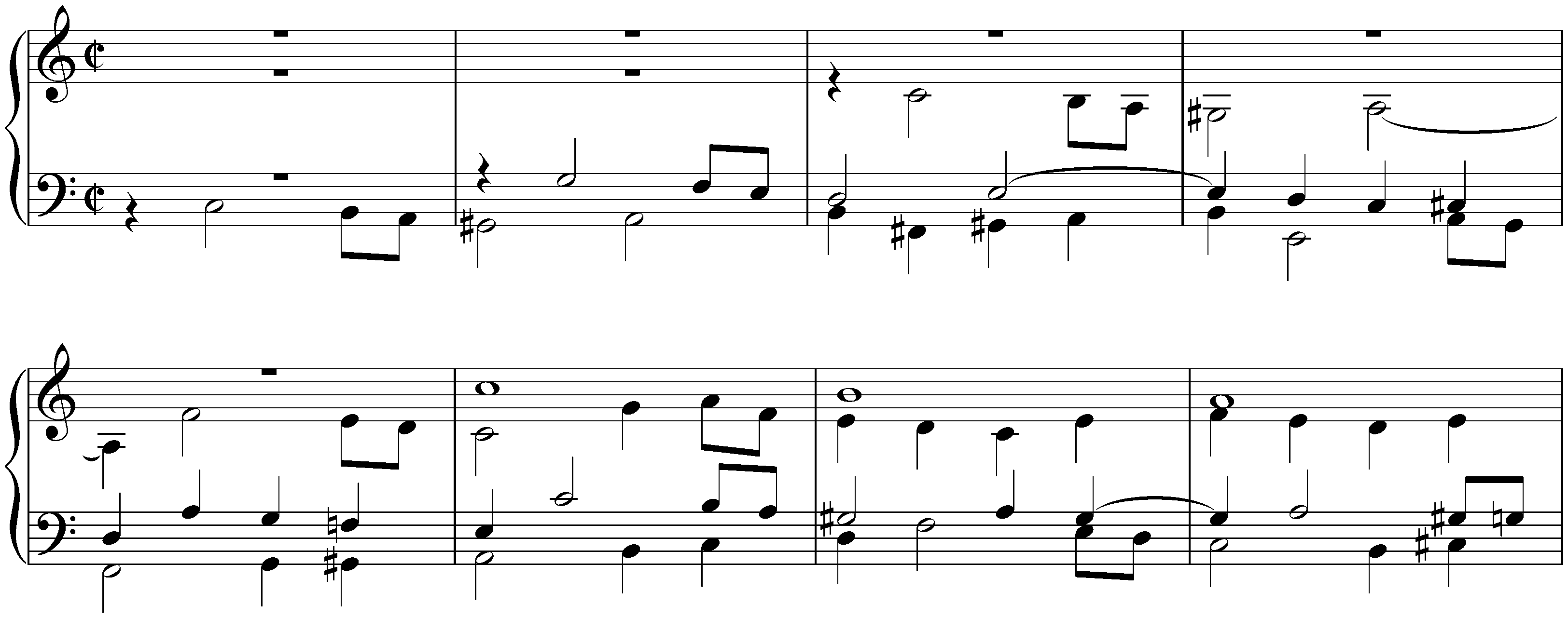 Fugen und Kanons, Anh. F19; 4. Fugue in A minor