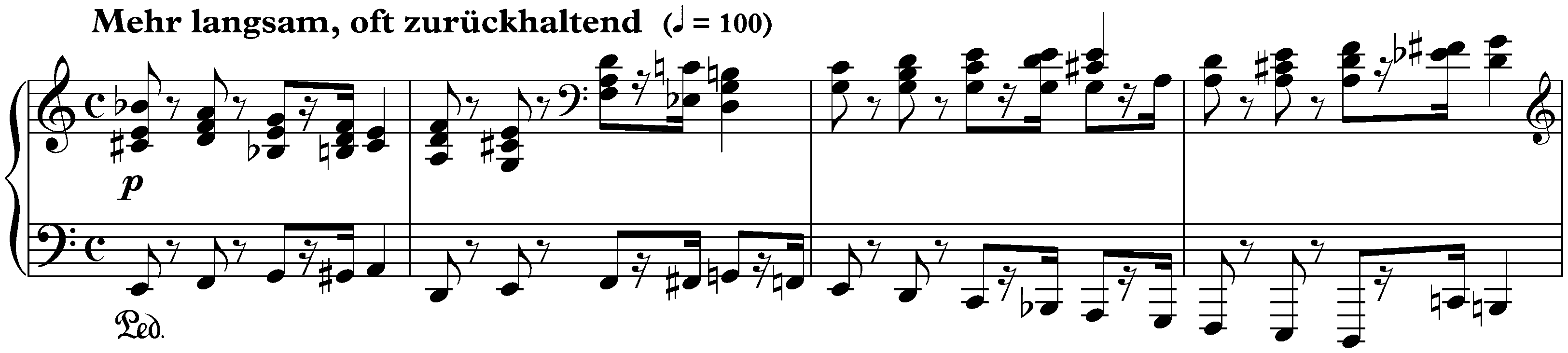 Nachtstücke, op. 23; 1. Mehr langsam, oft zurückhaltend