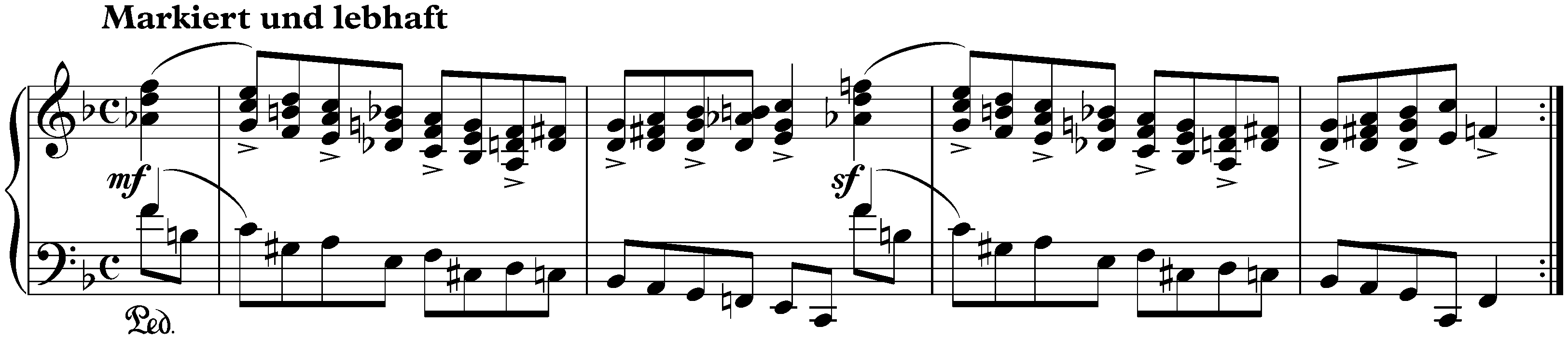 Nachtstücke, op. 23; 2. Markiert und lebhaft