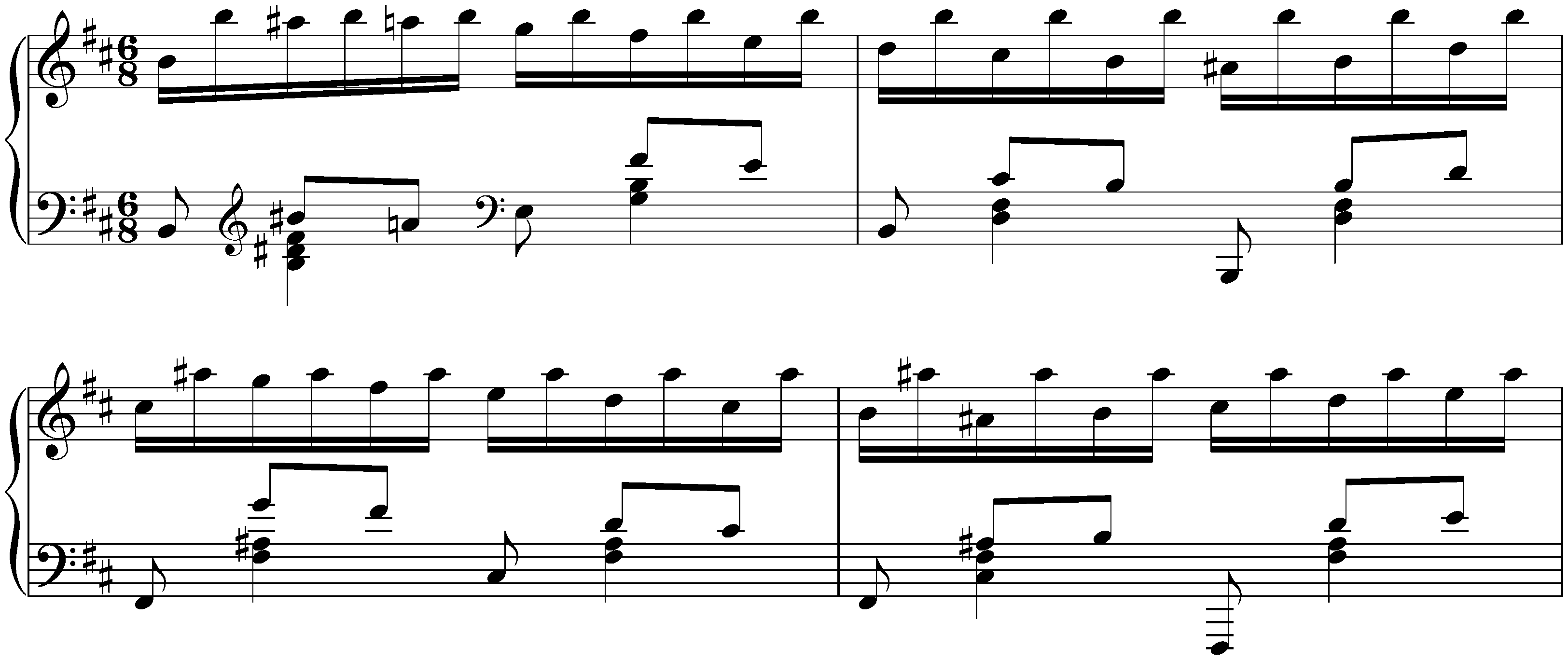 Sechs Konzert-Etüden nach Capricen von Paganini, op. 10; 5. B minor