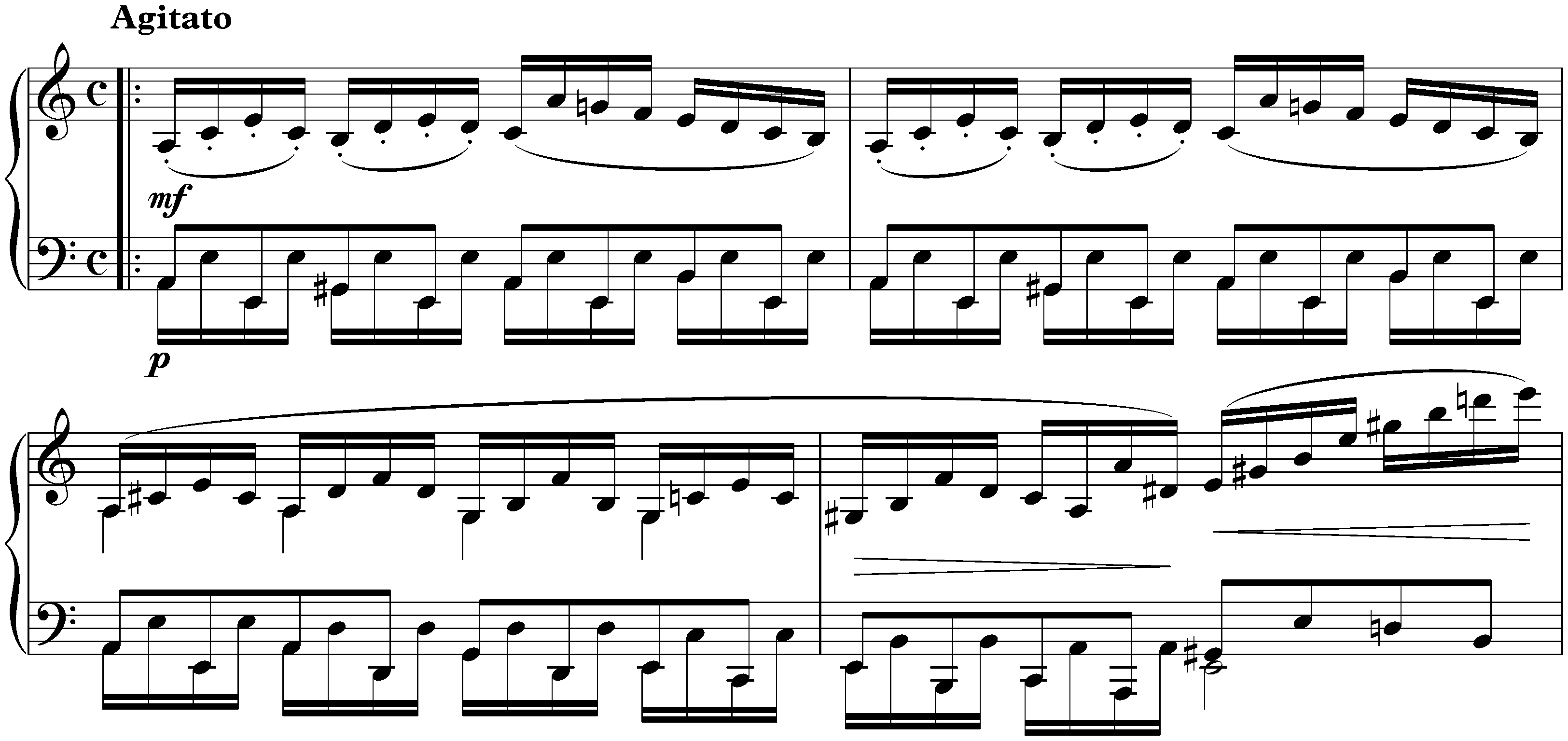 Studien nach Capricen von Paganini, op. 3; 1. A minor
