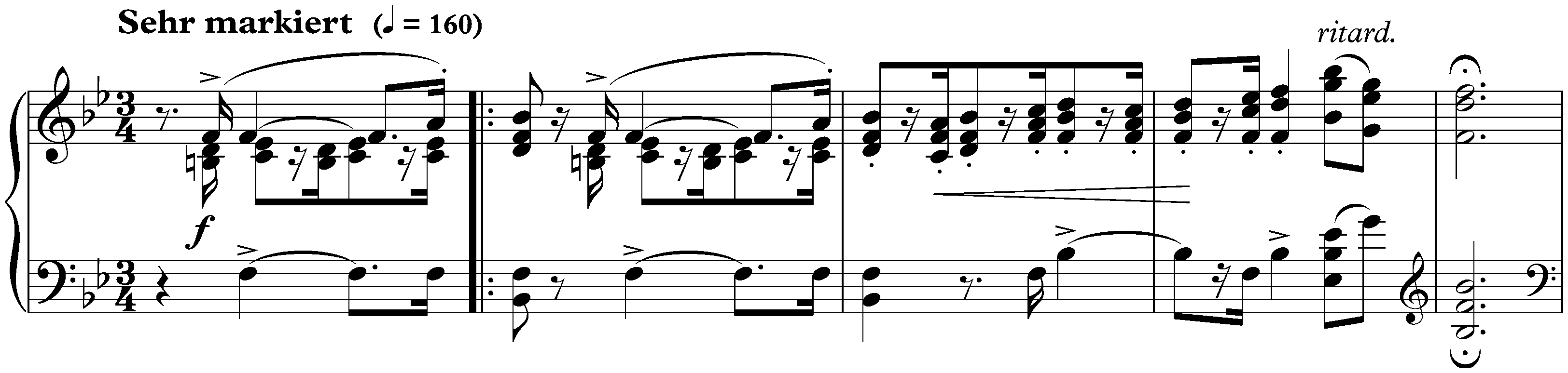 Scherzo, Gigue, Romanze und Fughette, op. 32; 1. Scherzo: Sehr markiert
