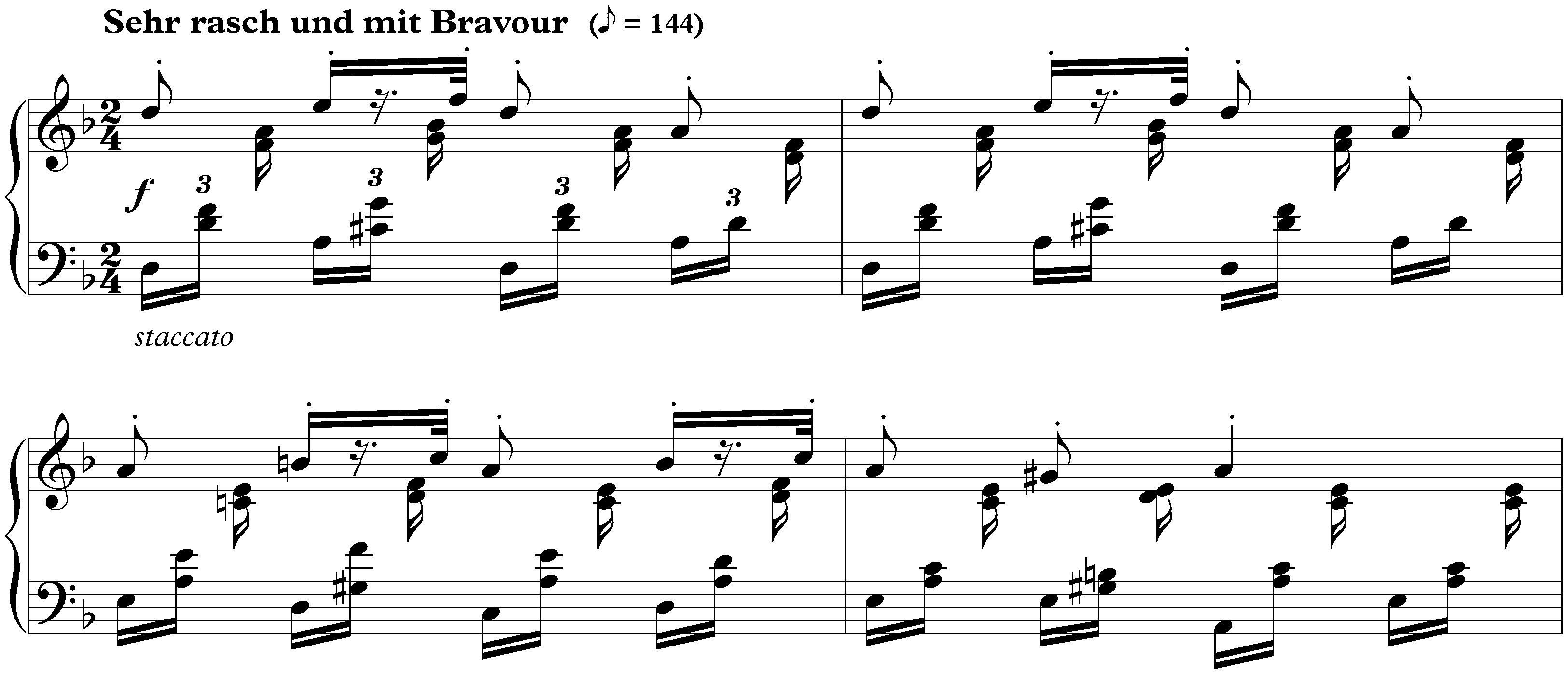 Scherzo, Gigue, Romanze und Fughette, op. 32; 3. Romanze: Sehr rasch und mit Bravour