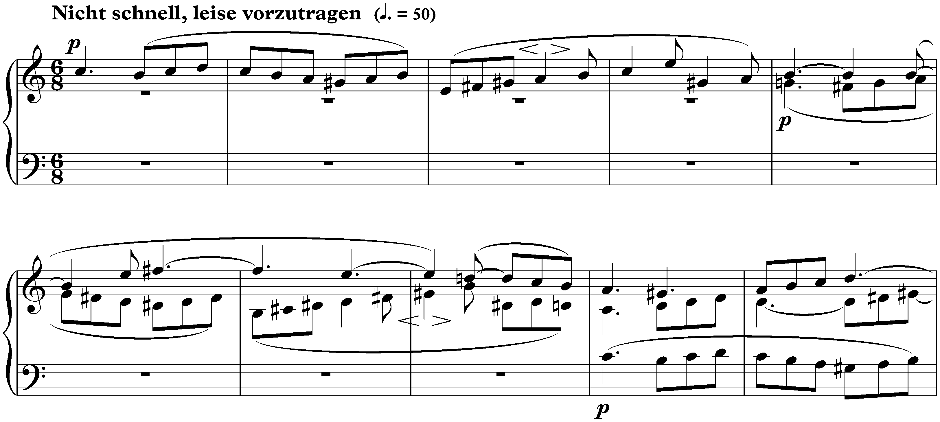 Sieben Stücke in Fughettenform, op. 126; 1. Nicht schnell, leise vorzutragen