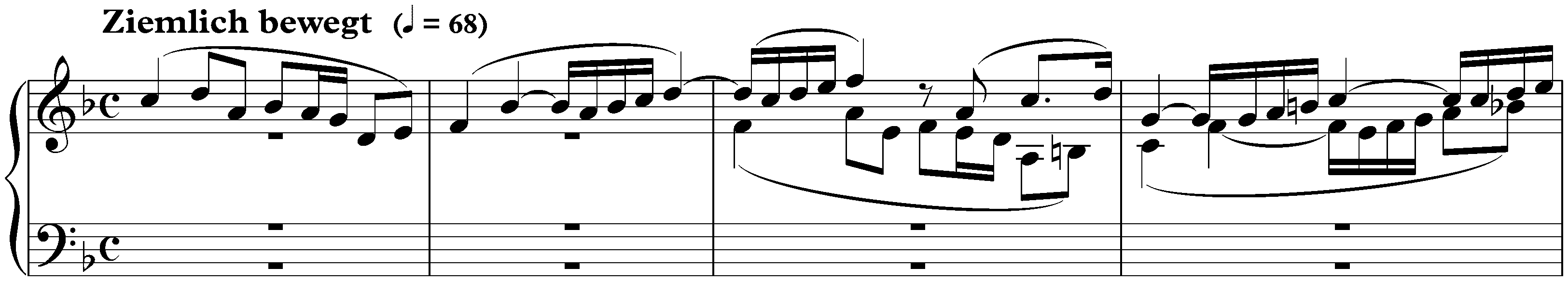 Sieben Stücke in Fughettenform, op. 126; 3. Ziemlich bewegt