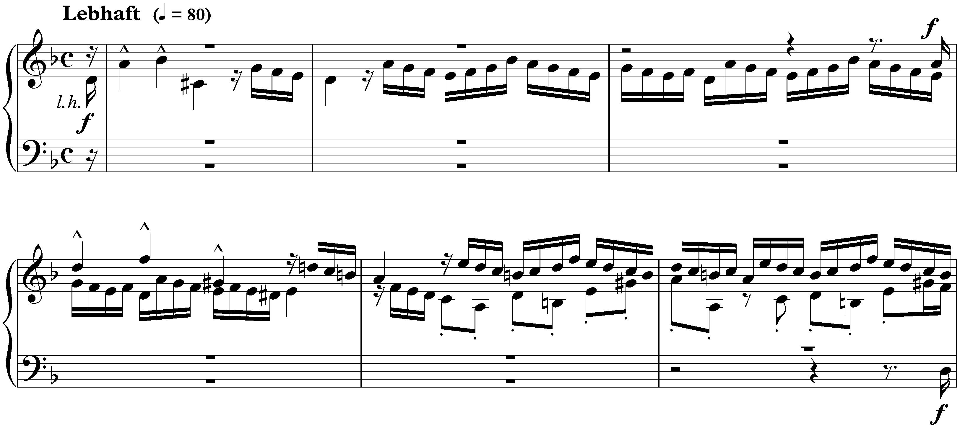 Sieben Stücke in Fughettenform, op. 126; 4. Lebhaft