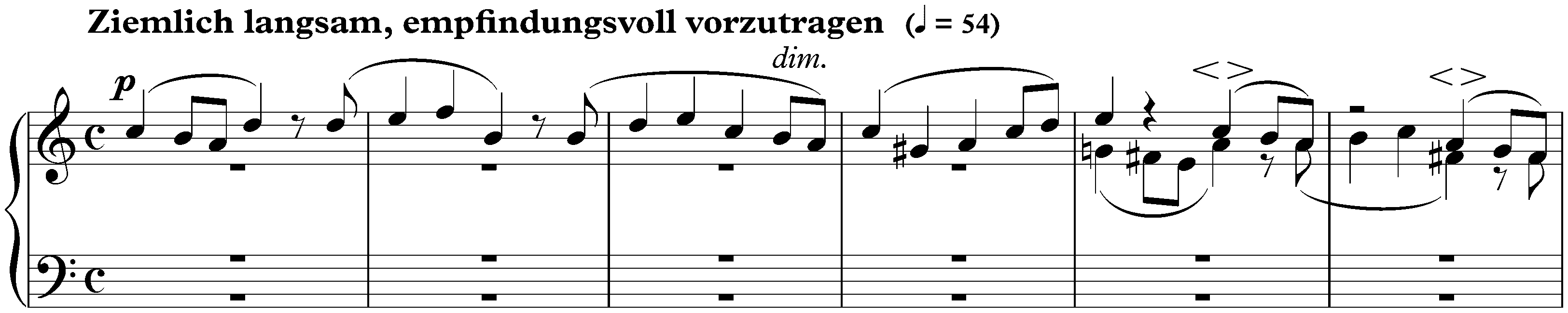 Sieben Stücke in Fughettenform, op. 126; 5. Ziemlich langsam, empfindungsvoll vorzutragen