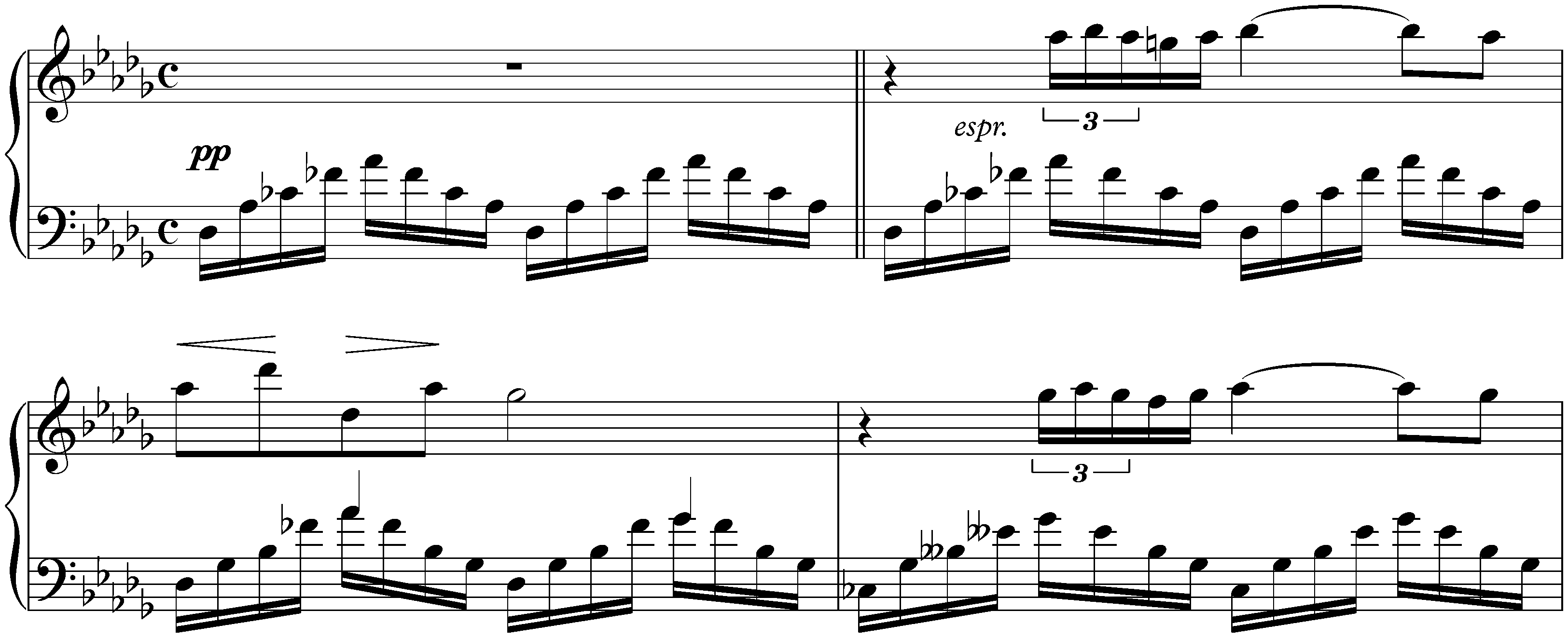Étude in D-flat major, Anh. 8